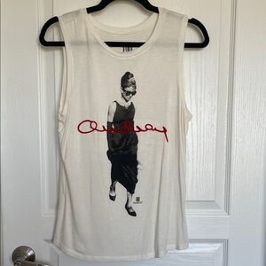 Stylish White Graphic Tank Top NWOT